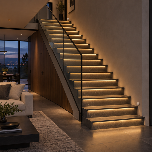 Iluminación de escaleras con interruptor de sensor de movimiento en tira