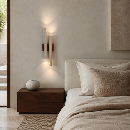 Travertine stone bedroom wall lamp up and down