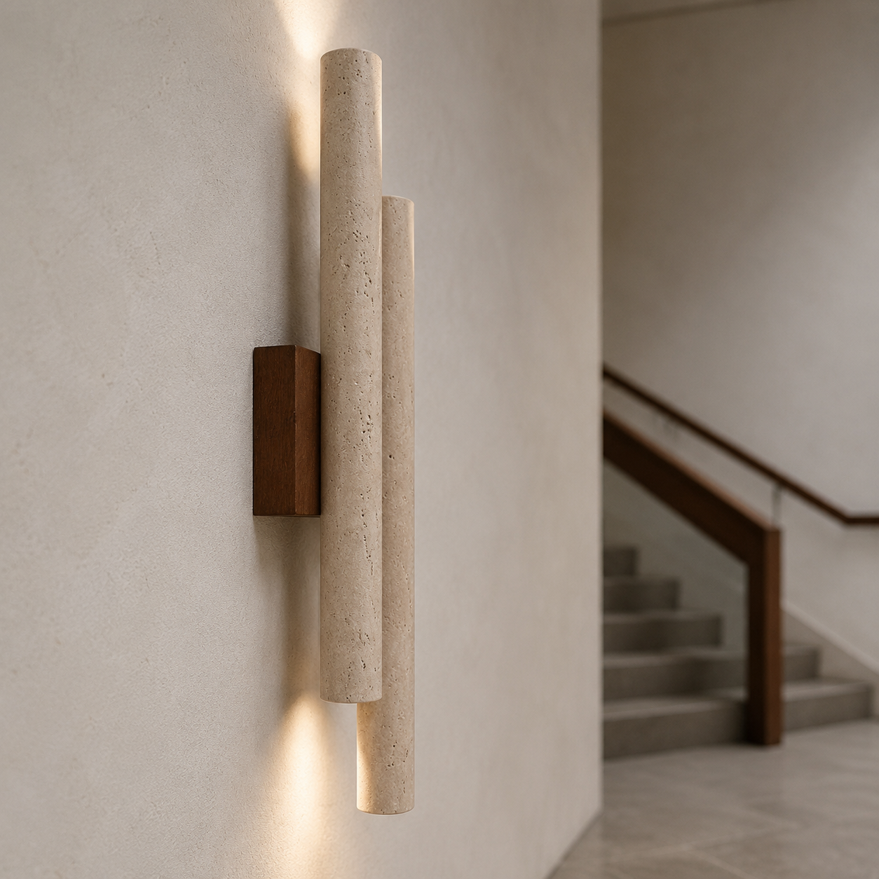 Travertine stone bedroom wall lamp up and down