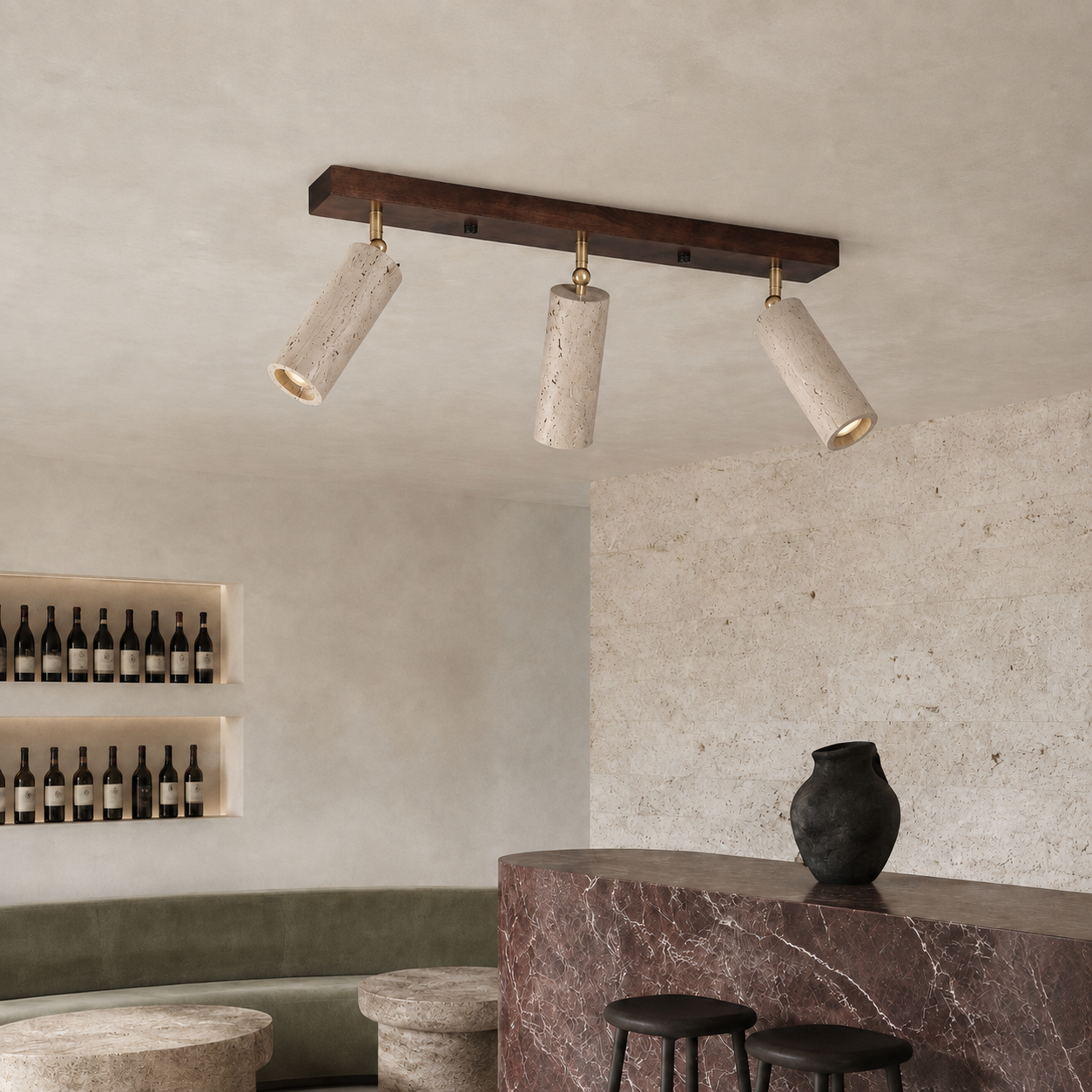 LUXELY Lampada da soffitto a 3 luci con faretti