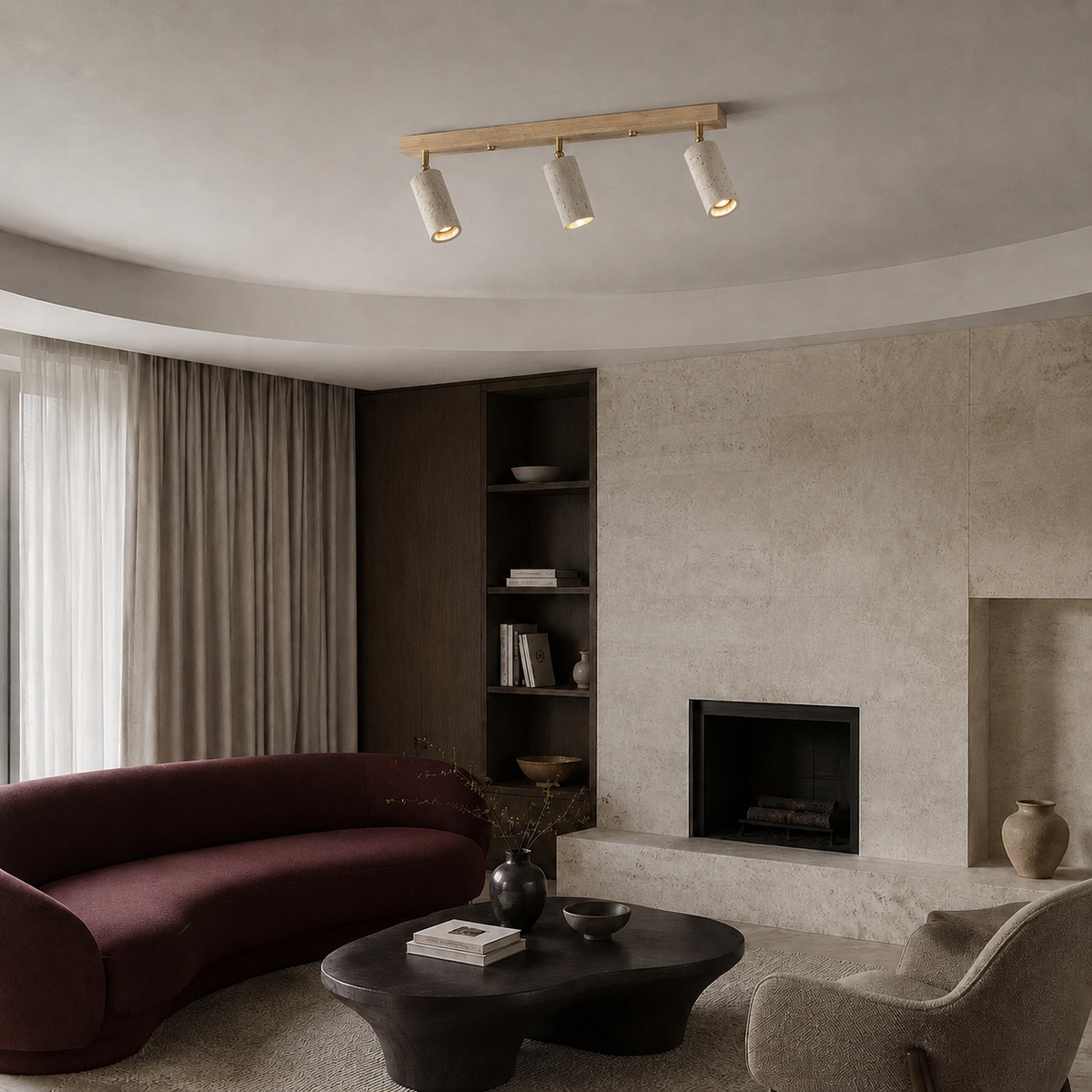 LUXELY Lampada da soffitto a 3 luci con faretti