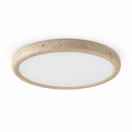 Travertine japanese ceiling light