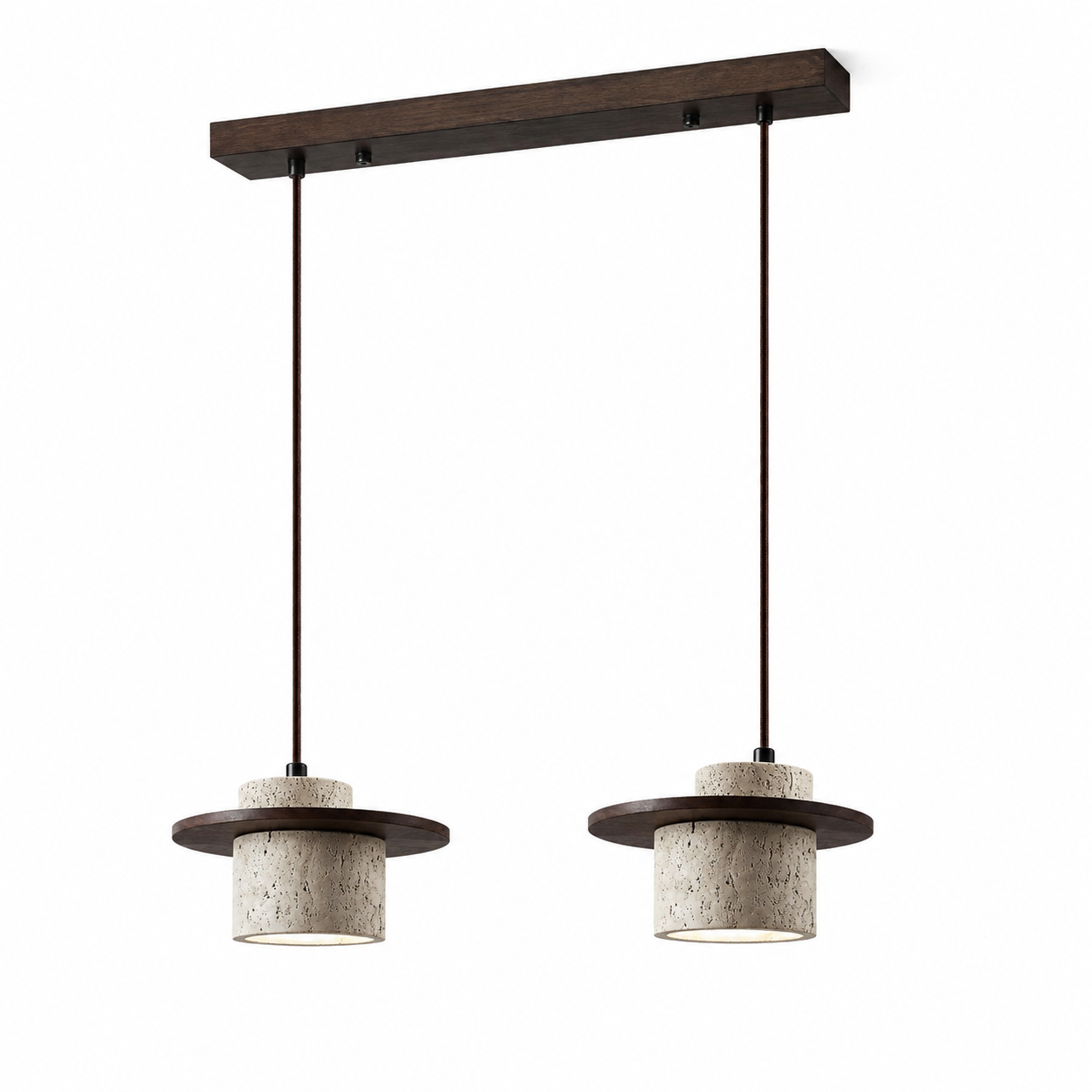 LUXELY japanische minimalistische Pendelleuchte aus Travertin