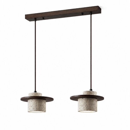 LUXELY japanische minimalistische Pendelleuchte aus Travertin