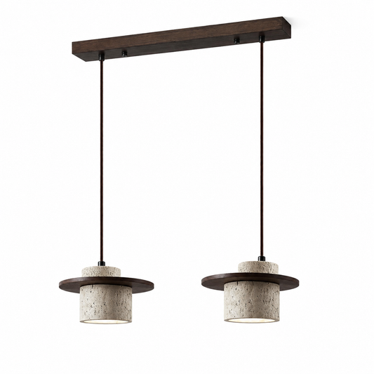 Japanese minimalist travertine pendant light