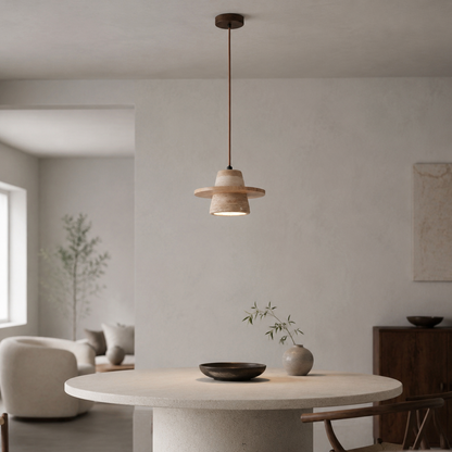 LUXELY Travertine stone LED pendant lamp