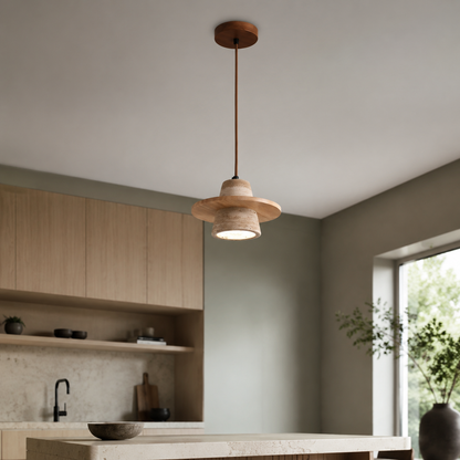 LUXELY Travertine stone LED pendant lamp