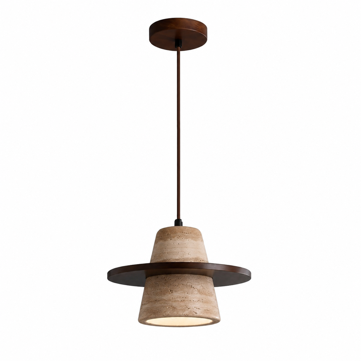 LUXELY Travertine stone LED pendant lamp
