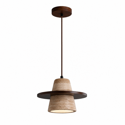 LUXELY Travertine stone LED pendant lamp