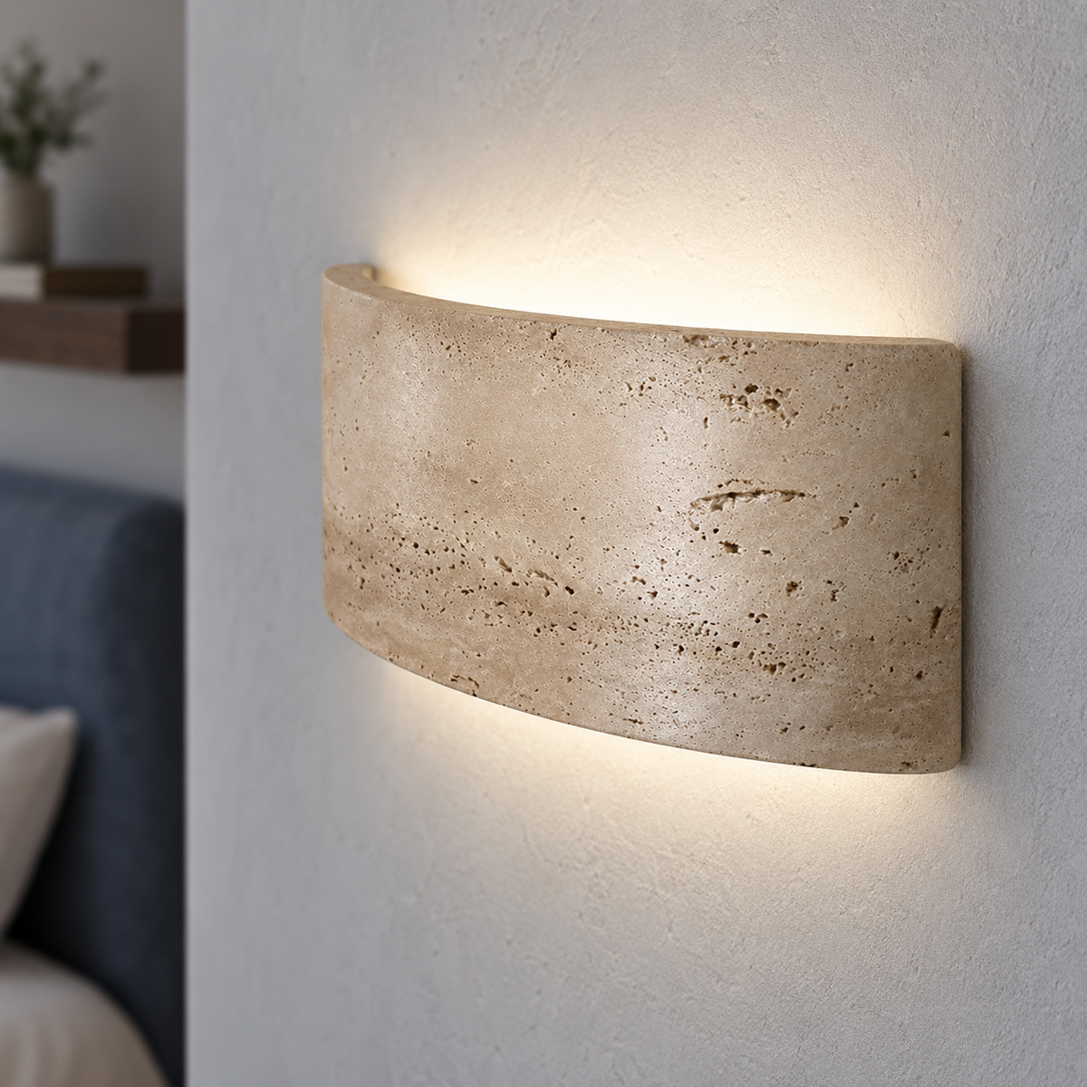 Travertinsten ip65 vägglampa