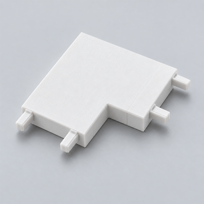 White l connector, ultra-thin magnetic track component.