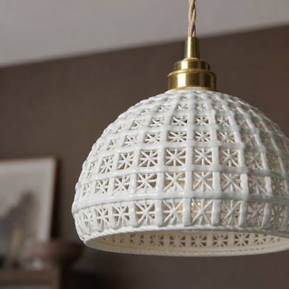 LUXELY modern ceramic LED pendant light