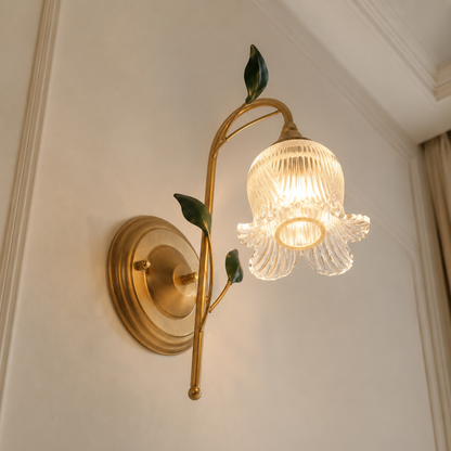 French pastoral flower wall sconce