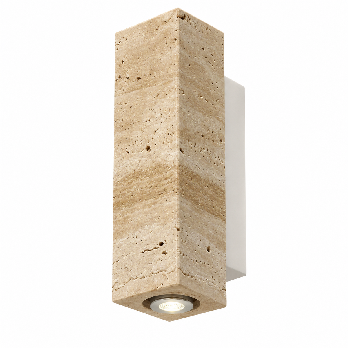 Sconce med dekor i travertin