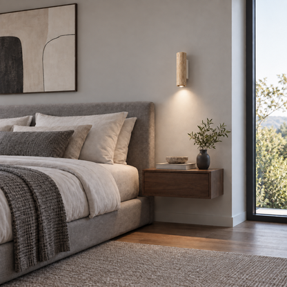 Sconce med dekor i travertin