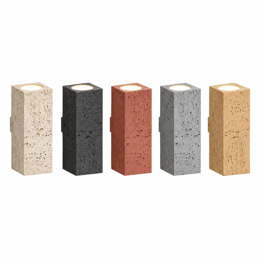 Wabi sabi cement wall lamp