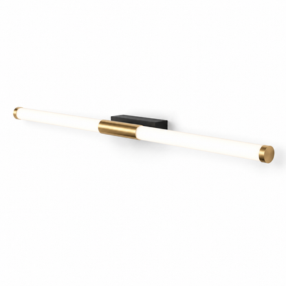 Liniar shape bedroom wall light with gold accent