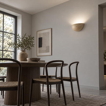 Wabi sabi stenen wandlamp