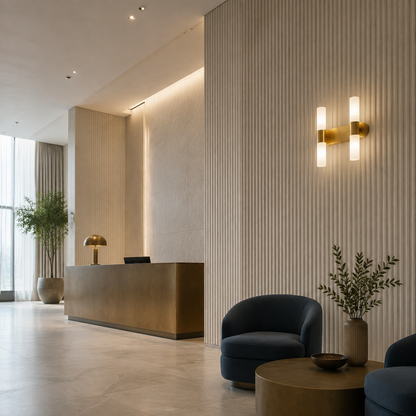 Luxe Goud Led Wandlamp