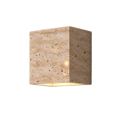 Yellow stone wall lamp