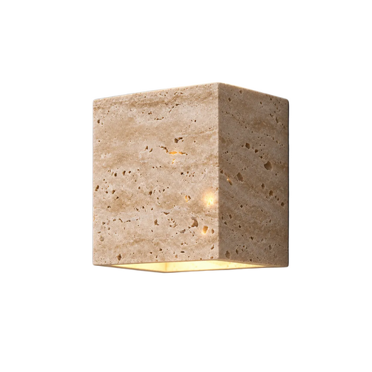 Yellow stone wall lamp