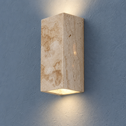 Yellow stone wall lamp