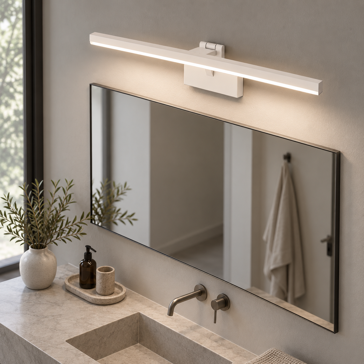 Minimalist One Frame Shape Wall Light Fixture
