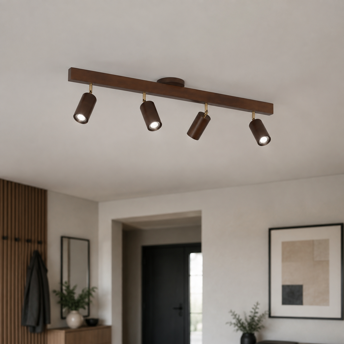 LUXELY LED-Scheinwerfer mit Holzmaserung