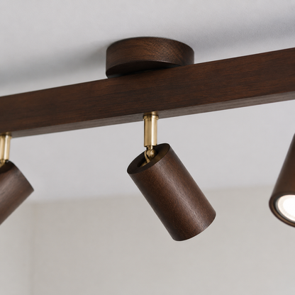 LUXELY LED-Scheinwerfer mit Holzmaserung