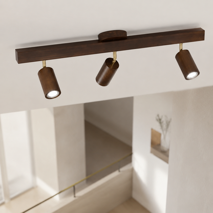 LUXELY LED-Scheinwerfer mit Holzmaserung