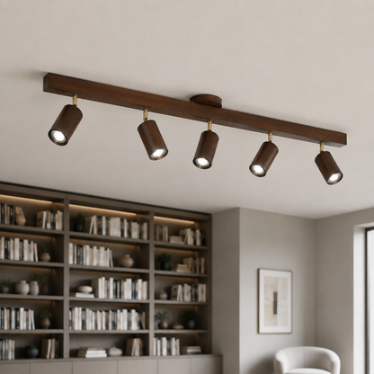 LUXELY LED-Scheinwerfer mit Holzmaserung
