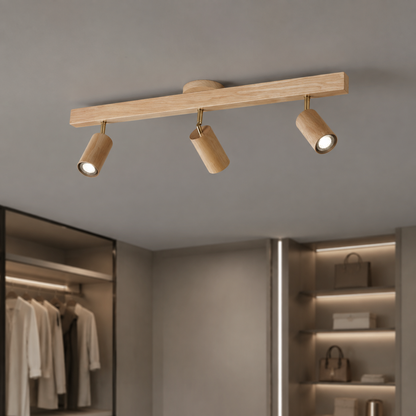 LUXELY LED-Scheinwerfer mit Holzmaserung