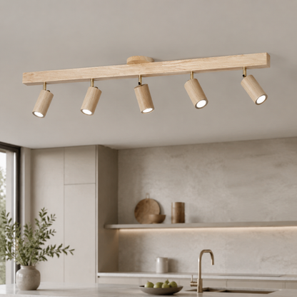 LUXELY LED-Scheinwerfer mit Holzmaserung
