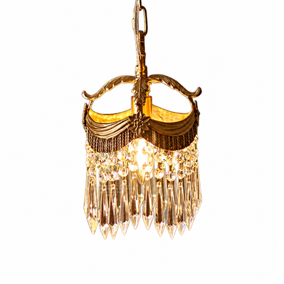 Luxury french vintage copper pendant light on a clean white background
