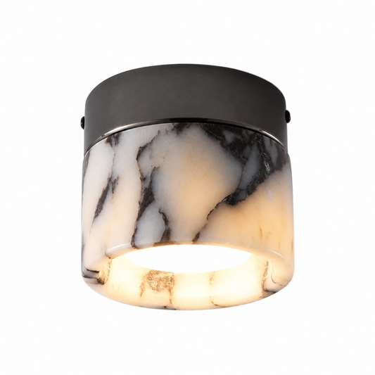 Alabaster stone nordic sconce on a clean white background