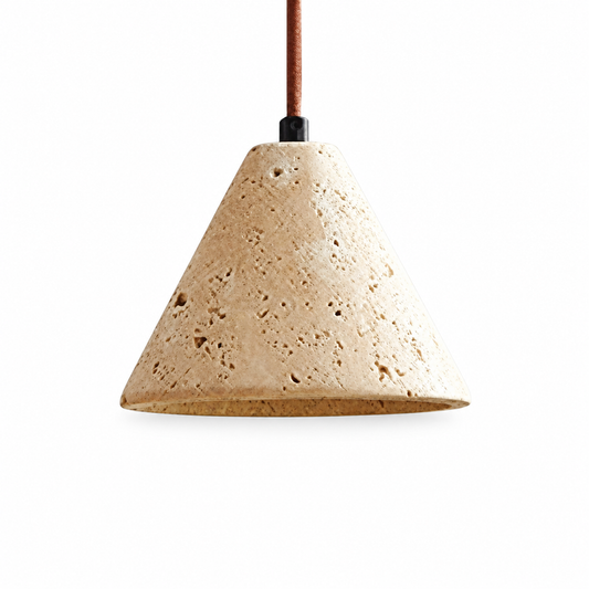 Cave stone led pendant light for dining room on a clean white background