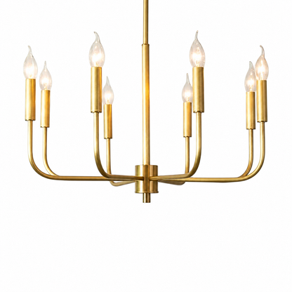 Minimal luxe copper pendant on a white background