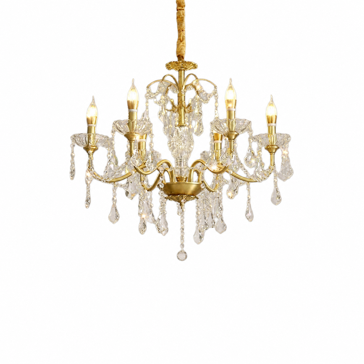 Parisian crystal room pendant on a white background