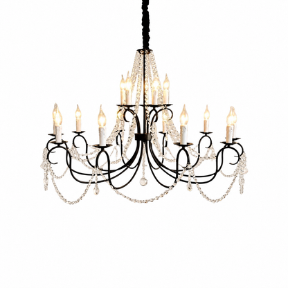 Noir french crystal loft piece on a white background