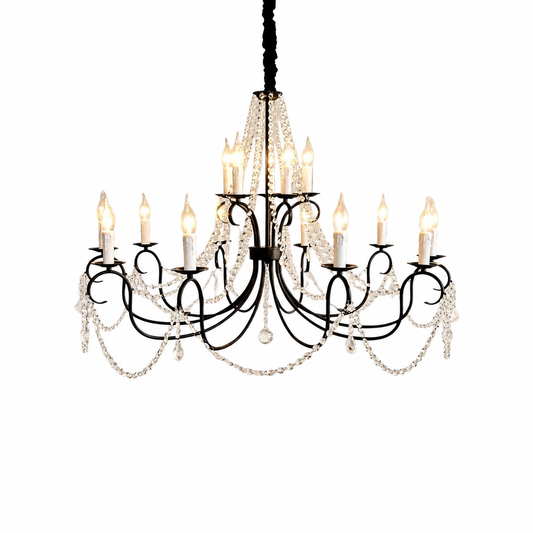 Noir french crystal loft piece on a white background