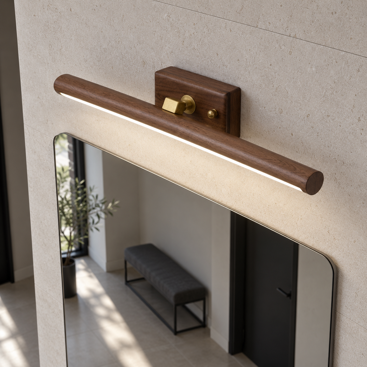 Scandinavian mirror wall lamp