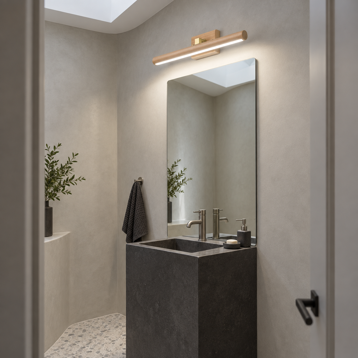 Scandinavian mirror wall lamp