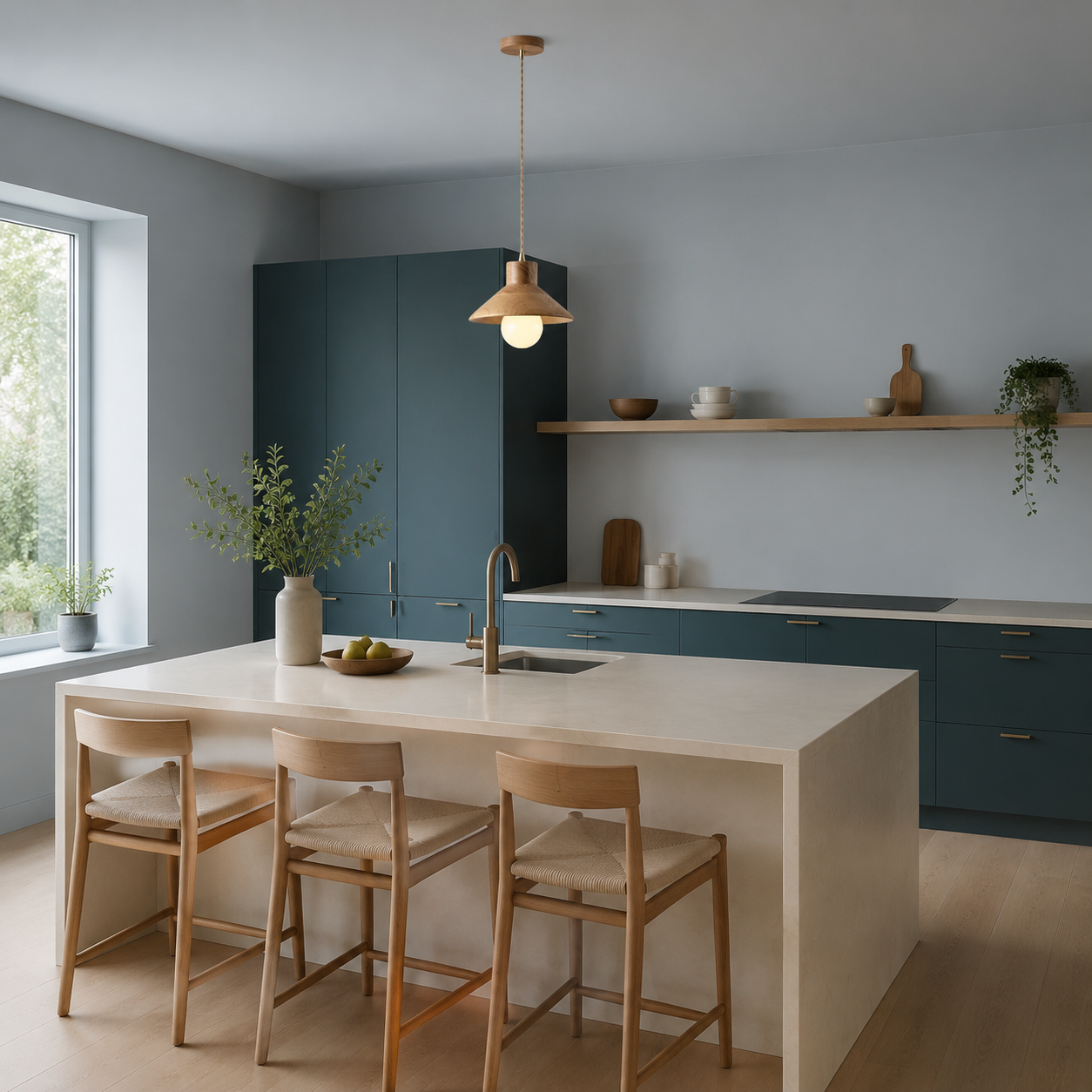 LUXELY nordic wood pendant light for kitchen island
