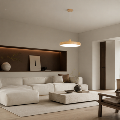LUXELY modern japanese wood pendant lamp for living room