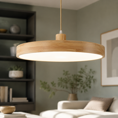 LUXELY modern japanese wood pendant lamp for living room