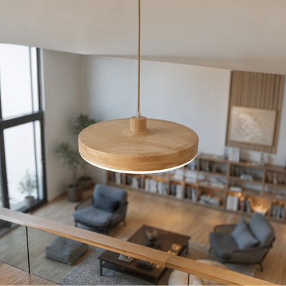 LUXELY modern japanese wood pendant lamp for living room