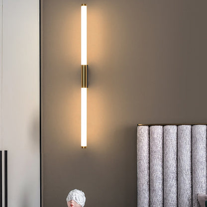 Gold Bar Shape Bedroom Wall Light