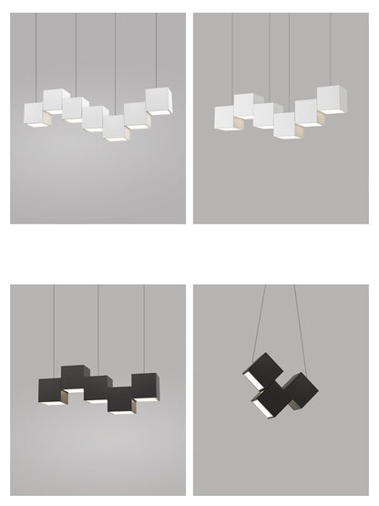 Luxely Minimalist Modern Cubic Pendant Lights showcase