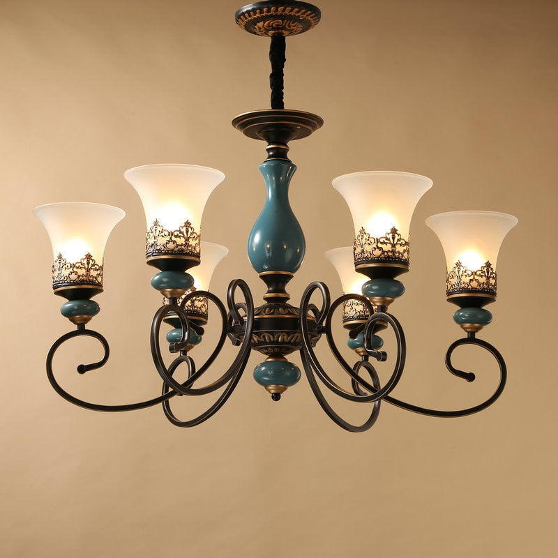 Emerald Ceramic Chandelier