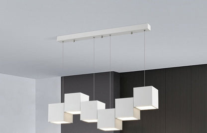 Luxely Minimalist Modern Cubic Pendant Lights white kitchen